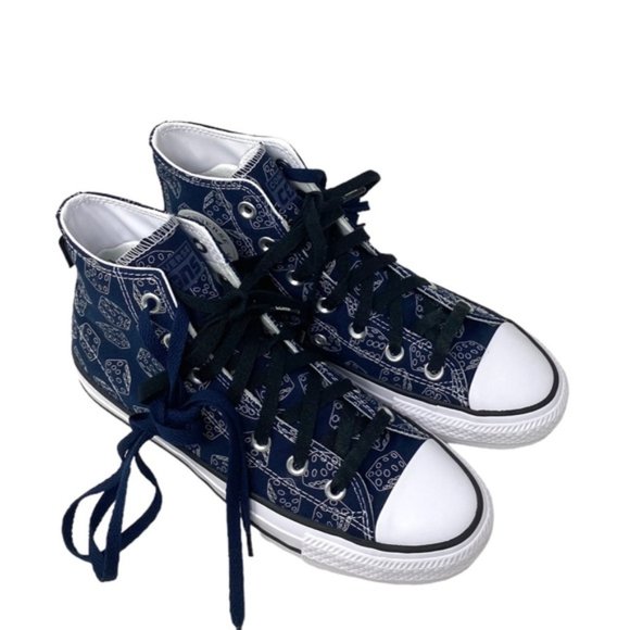 Converse CONS Chuck Taylor Pro Casual Women Sneakers High Top Shoes Navy A03222C - Picture 4 of 10